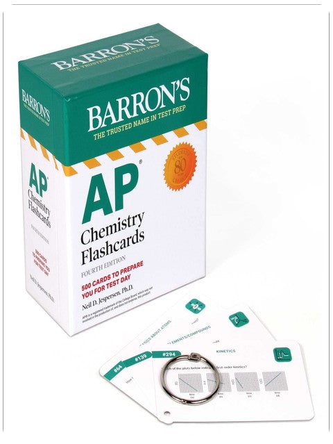 AP Chemistry Flashcards, Fourth Edition: Up-to-Date Review and Practice + Sorting Ring for Custom Study (Barron's AP Prep)