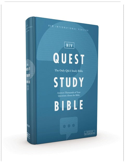 NIV, Quest Study Bible, Hardcover, Blue, Comfort Print: The Only Q and A Study Bible