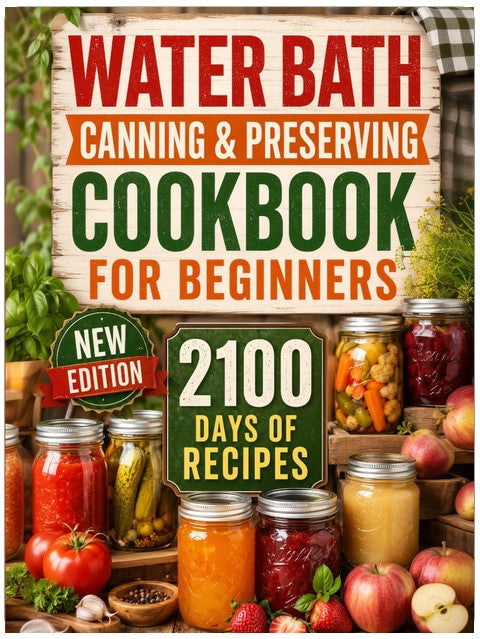 Water Bath Canning & Preserving Cookbook for Beginners: 2100 Days of Quick & Easy Homemade Recipes | A Step-by-Step Guide to Healthy and High-Quality Food + 5 Bonus for Preppers
