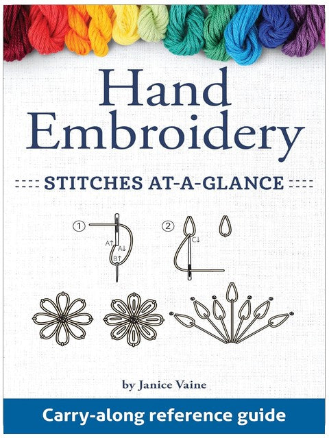 Hand Embroidery Stitches At-A-Glance: Carry-Along Reference Guide (Landauer) Pocket-Size Step-by-Step Illustrated How-To for 30 Favorite Stitches, plus Tips & Techniques and Needle & Thread Charts