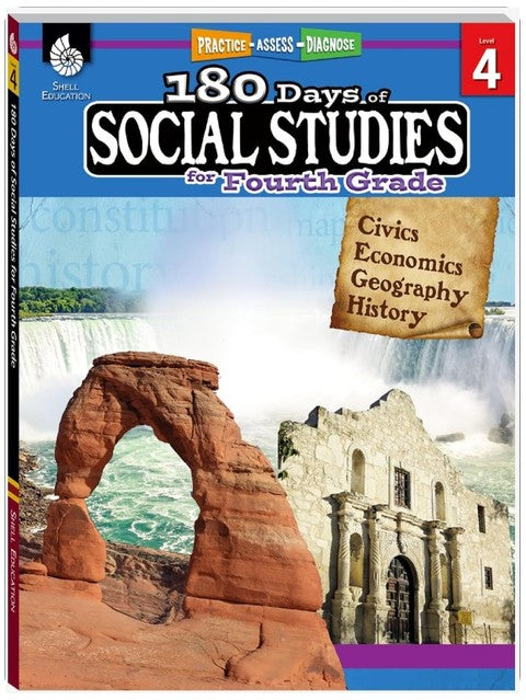 180 Days™: Social Studies for Fourth Grade: Practice, Assess, Diagnose