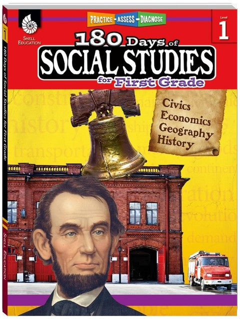 180 Days™: Social Studies for First Grade: Practice, Assess, Diagnose