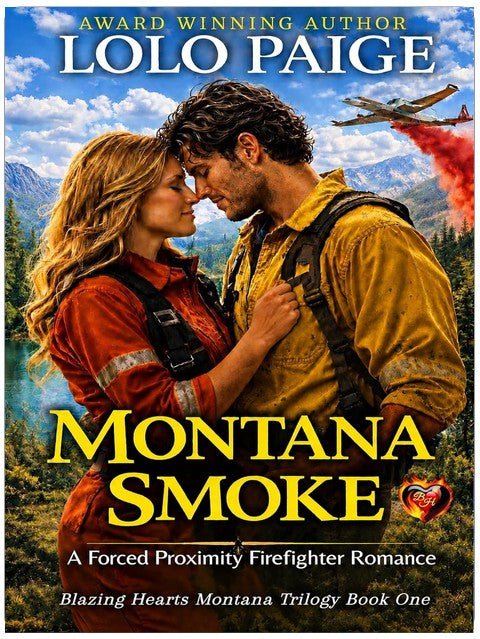 Montana Smoke : A Forced Proximity Firefighter Romance (Blazing Hearts Montana Fire Book 1)