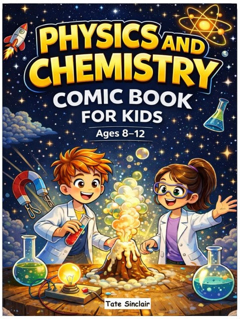Physics and Chemistry Comic Book for Kids: A Fun and Easy Science Guide with Simple Explanations, Real-Life Examples, and Hands-On Experiments for Curious Ages 8–12 (Smart Kids Universe)