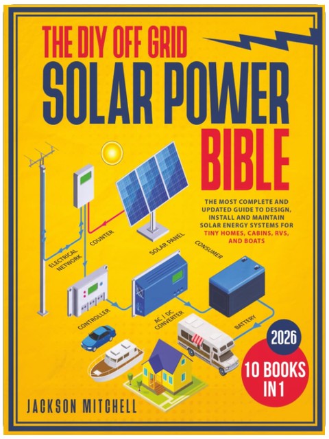 The DIY Off Grid Solar Power Bible: [10 in 1] The Most Complete and Updated Guide to Design, Install, and Maintain Solar Energy Systems for Tiny Homes, Cabins, Rvs, and Boats