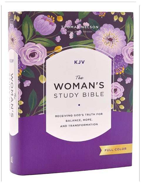 KJV, The Woman's Study Bible, Hardcover, Red Letter, Full-Color Edition, Comfort Print: Receiving God's Truth for Balance, Hope, and Transformation