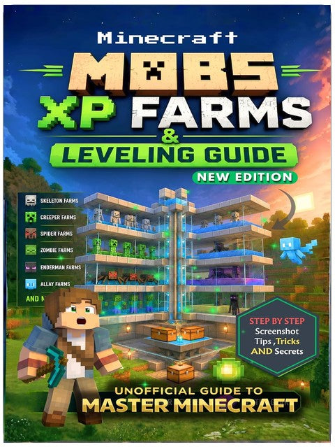 Unofficial Minecraft Mob Farms: Build Mob Spawners, XP Farms, Blaze & Enderman Farms, Level Up Fast, Earn Rare Loot, and Master Survival (Ultimate Unofficial Minecraft Guide Series)