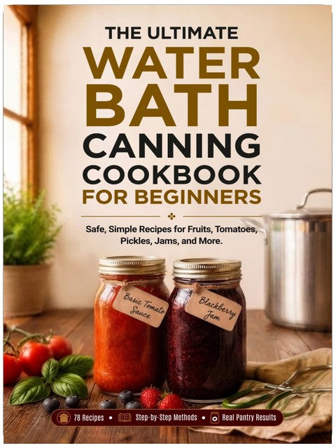 The Ultimate Water Bath Canning Cookbook for Beginners: Safe, Simple Recipes for Fruits, Tomatoes, Pickles, Jams, and More. Stock Your Pantry, Save ... Round. (The Ultimate Home Canning Collection)