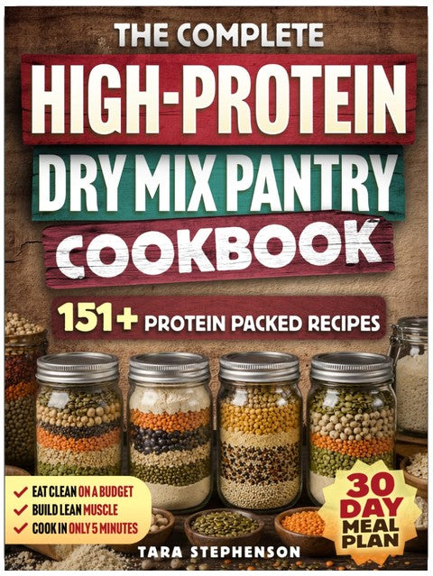 The Complete High-Protein Dry Mix Pantry Cookbook: 151 Protein-Packed Pantry Mixes to Eat Clean on a Budget, Build Lean Muscle, Cook in 5 Minutes, and Stock Your Pantry for Months + 30-Day Meal Plan