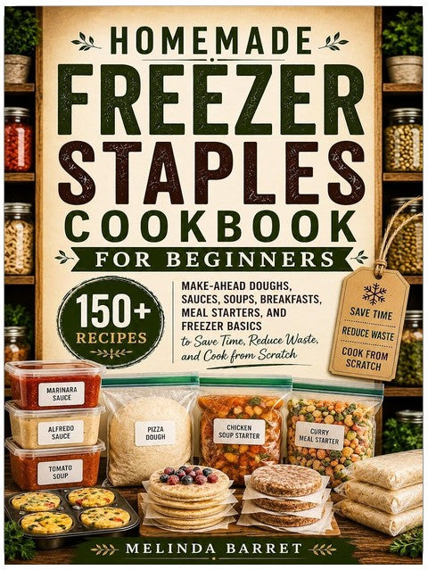 Homemade Freezer Staples Cookbook for Beginners: 150+ Make-Ahead Doughs, Sauces, Soups, Breakfasts, Meal Starters, and Freezer Basics to Save Time, ... from Scratch (The Homemade Kitchen Series)