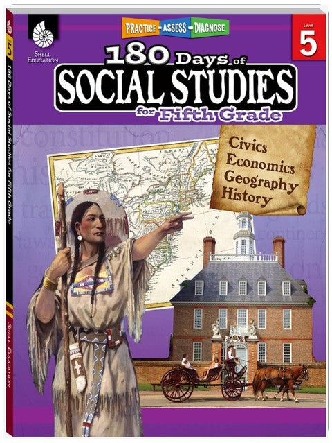 180 Days™: Social Studies for Fifth Grade: Practice, Assess, Diagnose