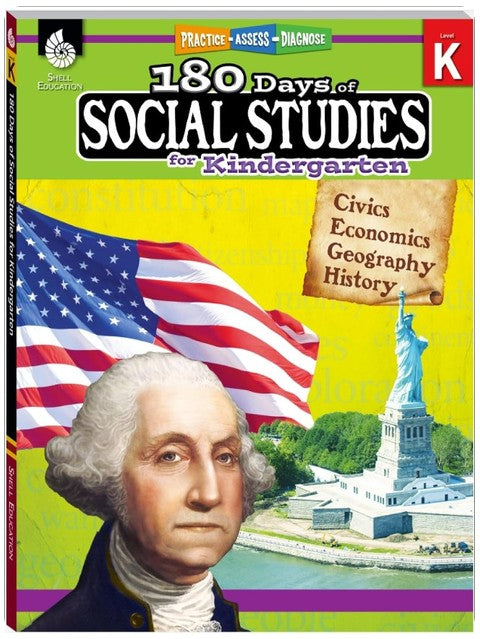 180 Days™: Social Studies for Kindergarten: Practice, Assess, Diagnose
