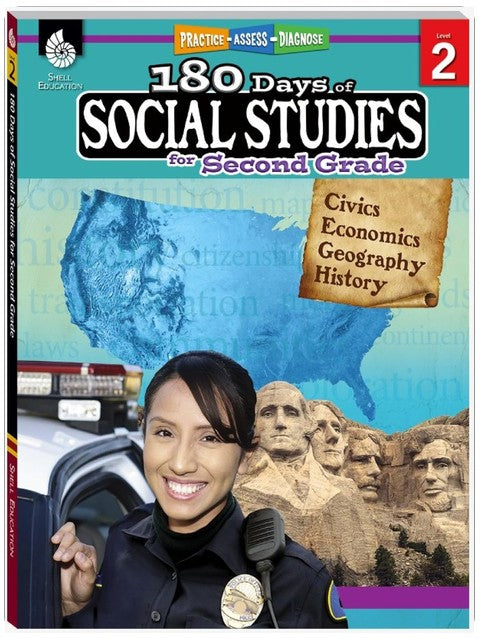 180 Days™: Social Studies for Second Grade: Practice, Assess, Diagnose