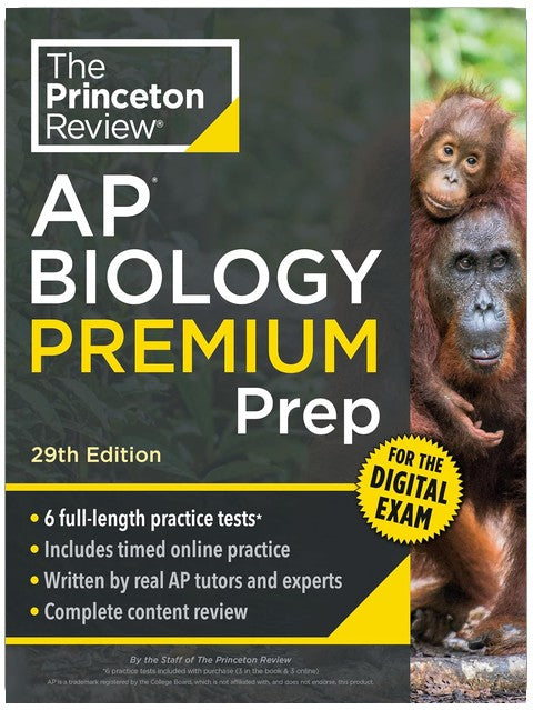 Princeton Review AP Biology Premium Prep, 29th Edition: 6 Practice Tests + Digital Practice Online + Content Review (College Test Preparation)